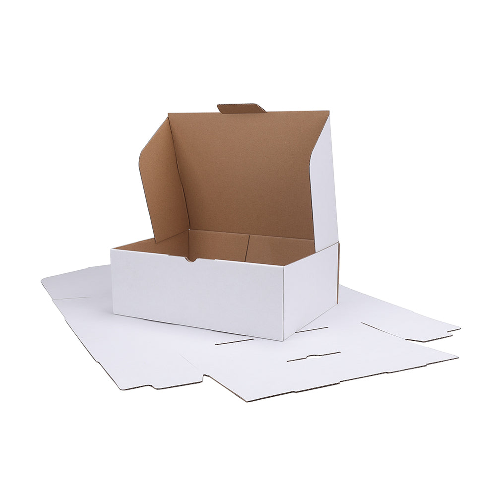 265 x 245 x 100mm Die cut White Mailing Box B99