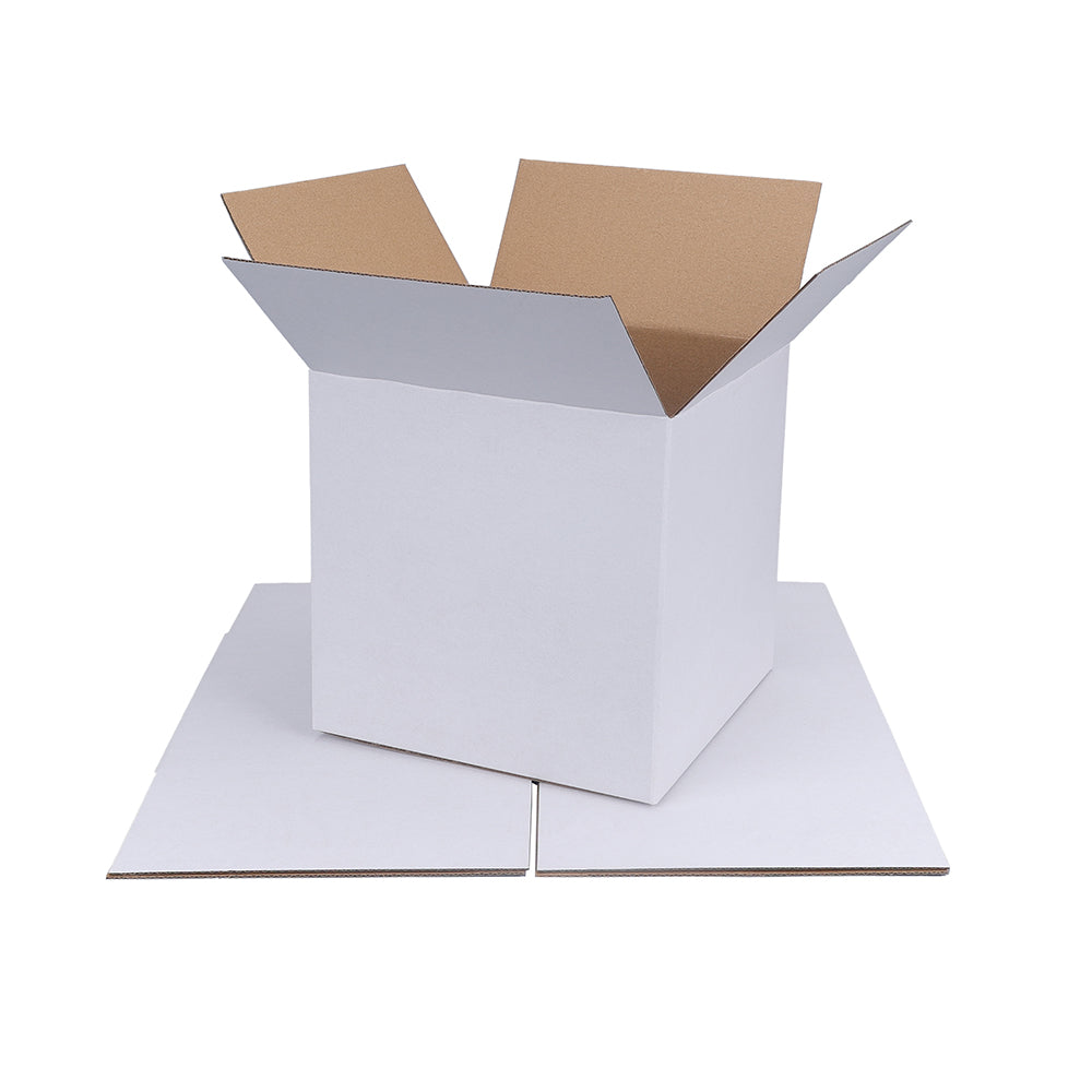 100pcs 200 x 200 x 200mm Regular Mailing Box White B7