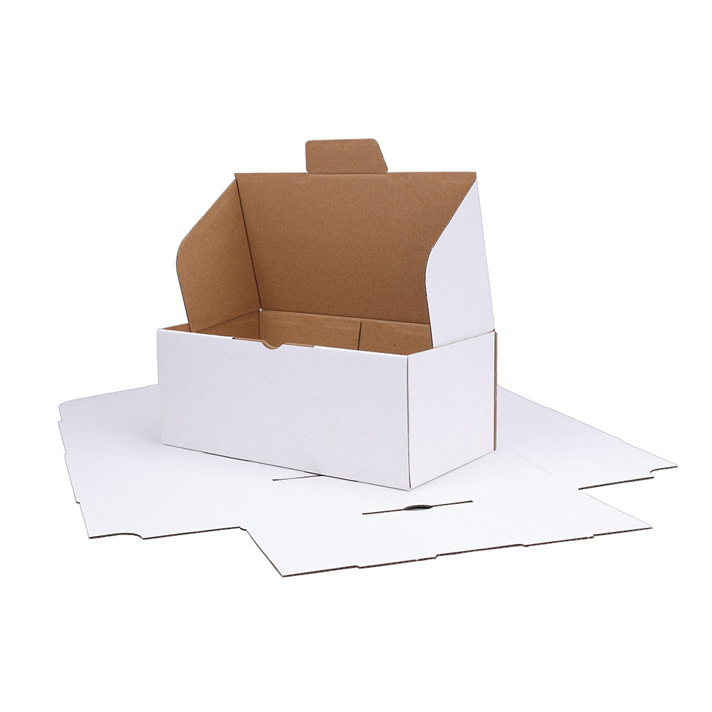 240 x 125 x 95mm Die cut White Mailing Box B152