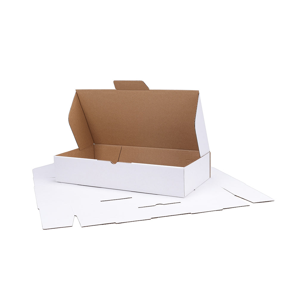 295 x 145 x 55mm Die cut White Mailing Box B182