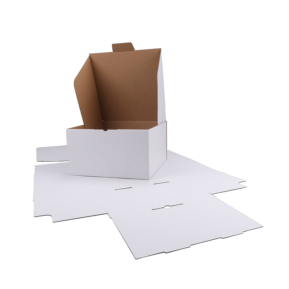 265 x 265 x 150mm Die cut White Mailing Box B128