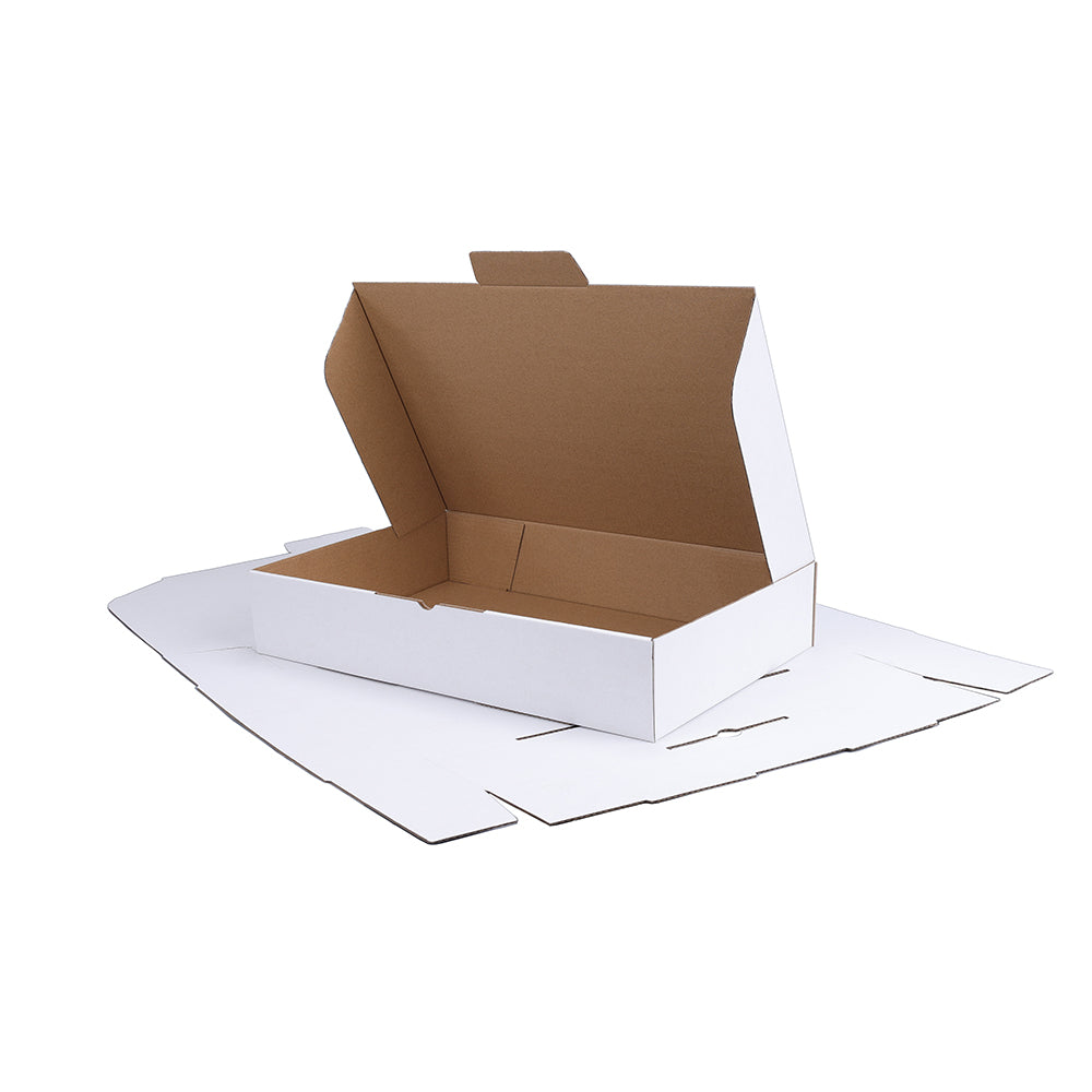 360 x 230 x 65mm A4 Die cut White Mailing Box B89
