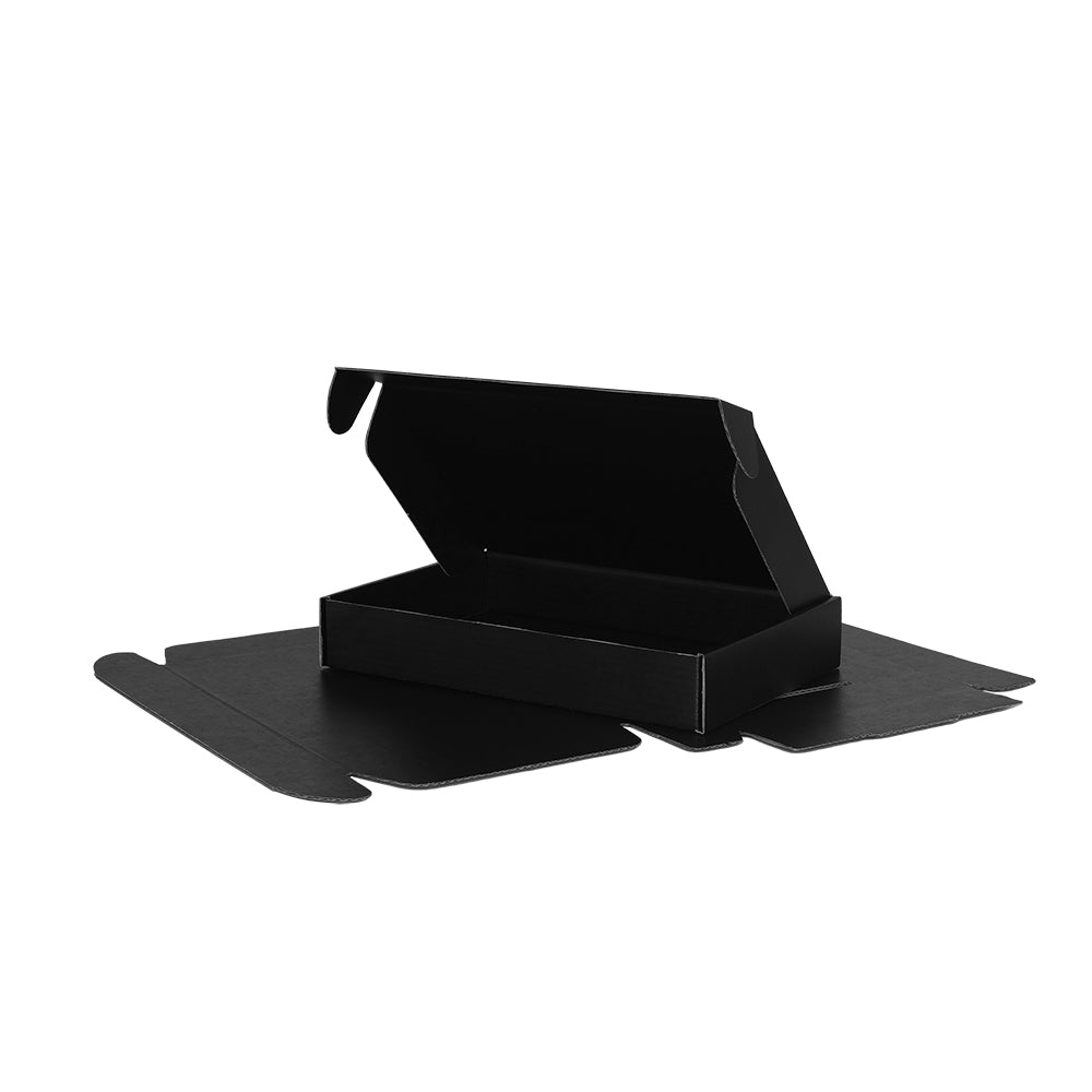 220 x 145 x 35mm Premium Tuck Full Black Mailing Box B192