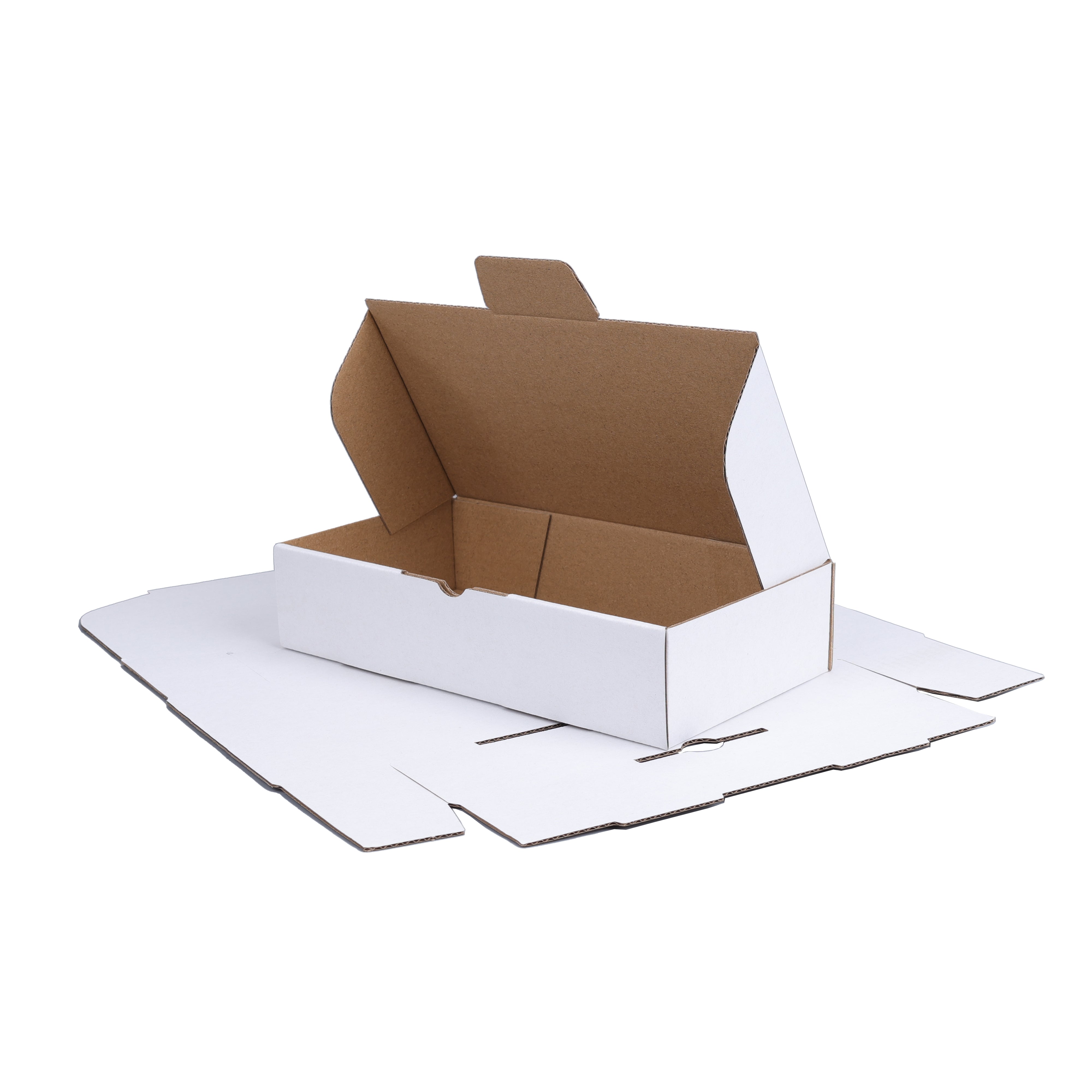 210 x 110 x 45mm Die cut White Mailing Box B94