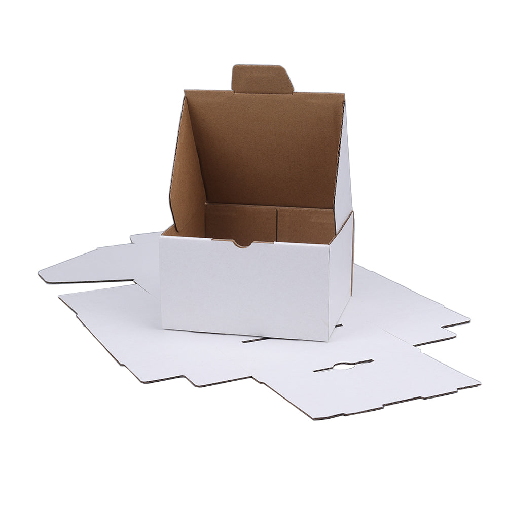 Mailing Box 130 x 115 x 75mm Die cut White B234