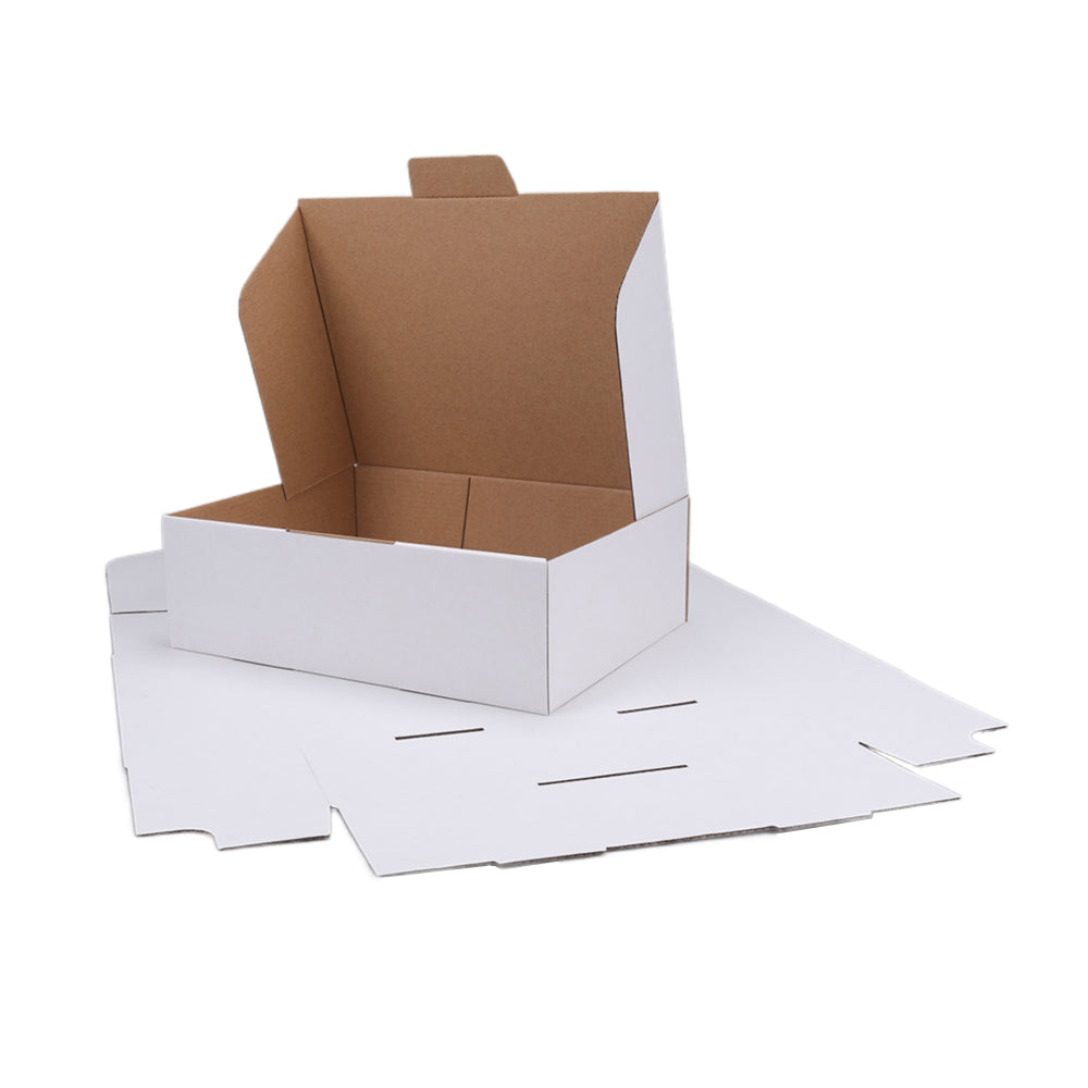280 x 212 x 90mm Die cut White Mailing Box B253