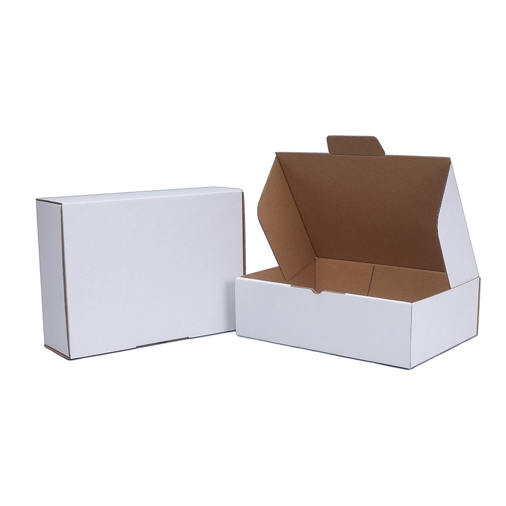 250 x 180 x 75mm Die cut White Mailing Box B5