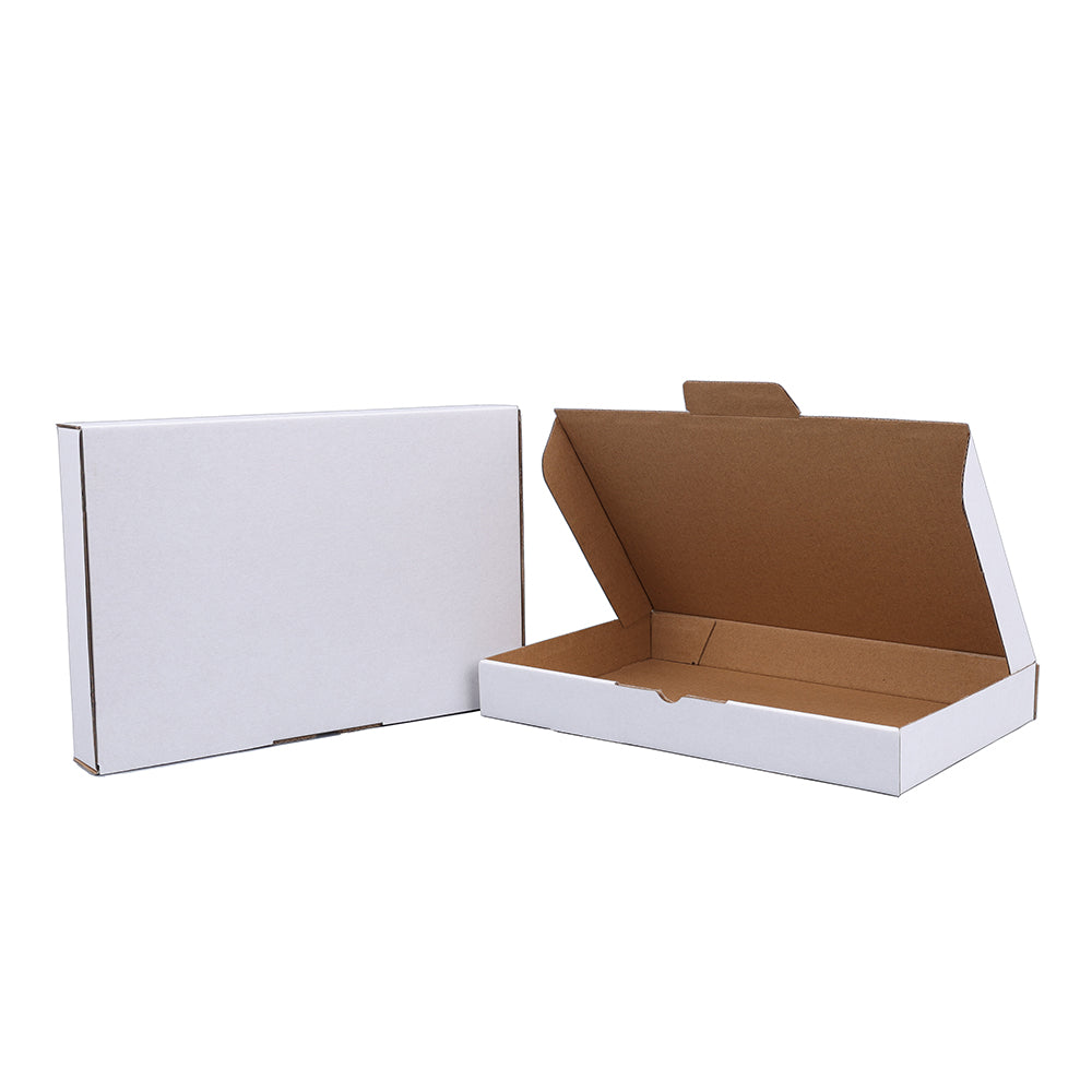255 x 168 x 30mm Die cut White Mailing Box B132