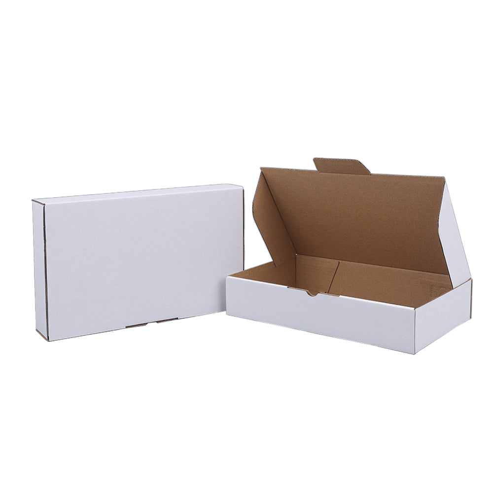 245 x 145 x 45mm Die cut White Mailing Box B217