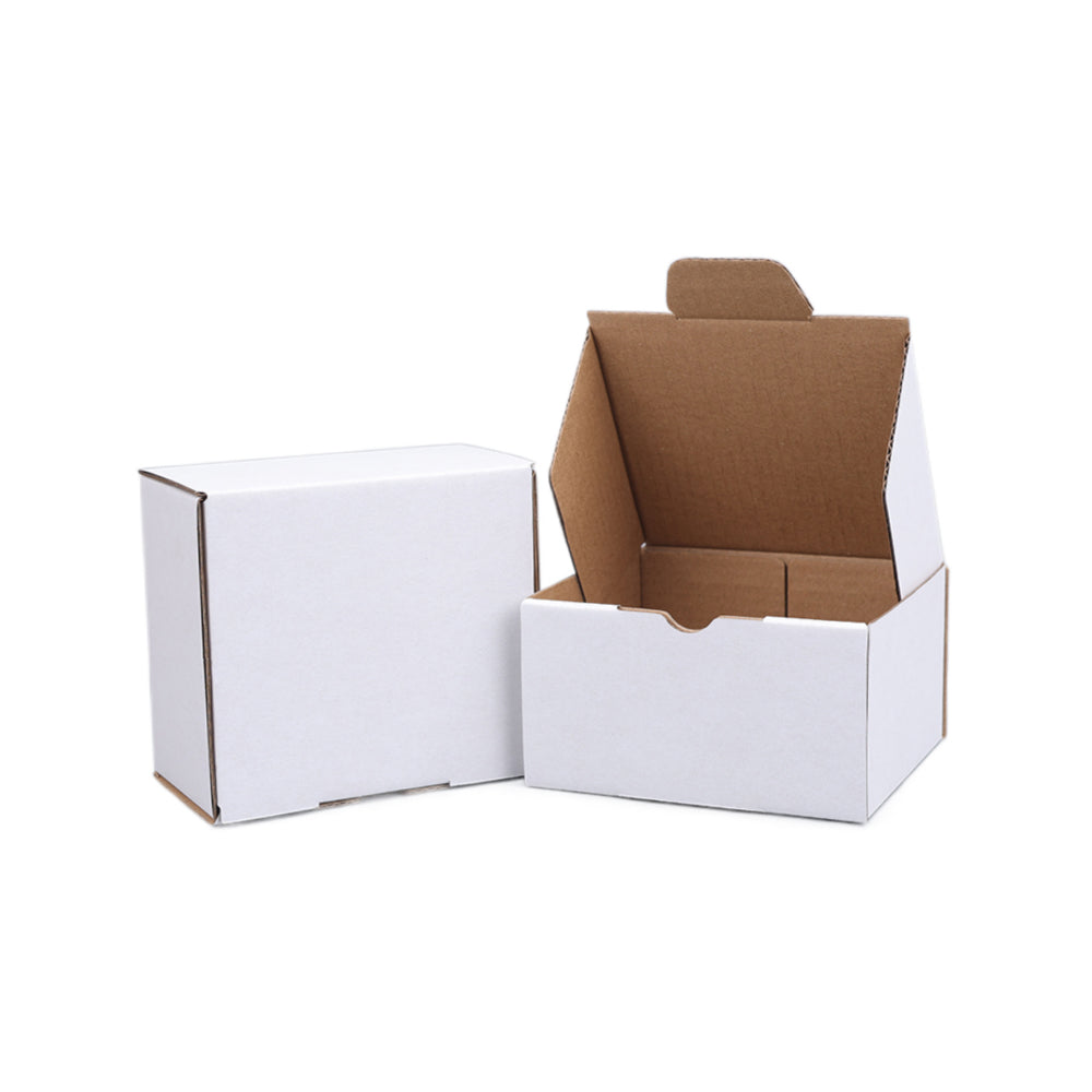 Die cut Mailing Box 100 x 90 x 55mm White B229