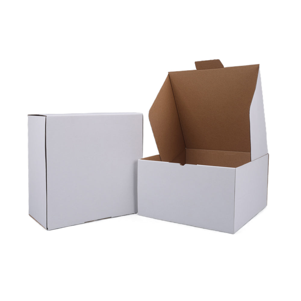 265 x 265 x 150mm Die cut White Mailing Box B128