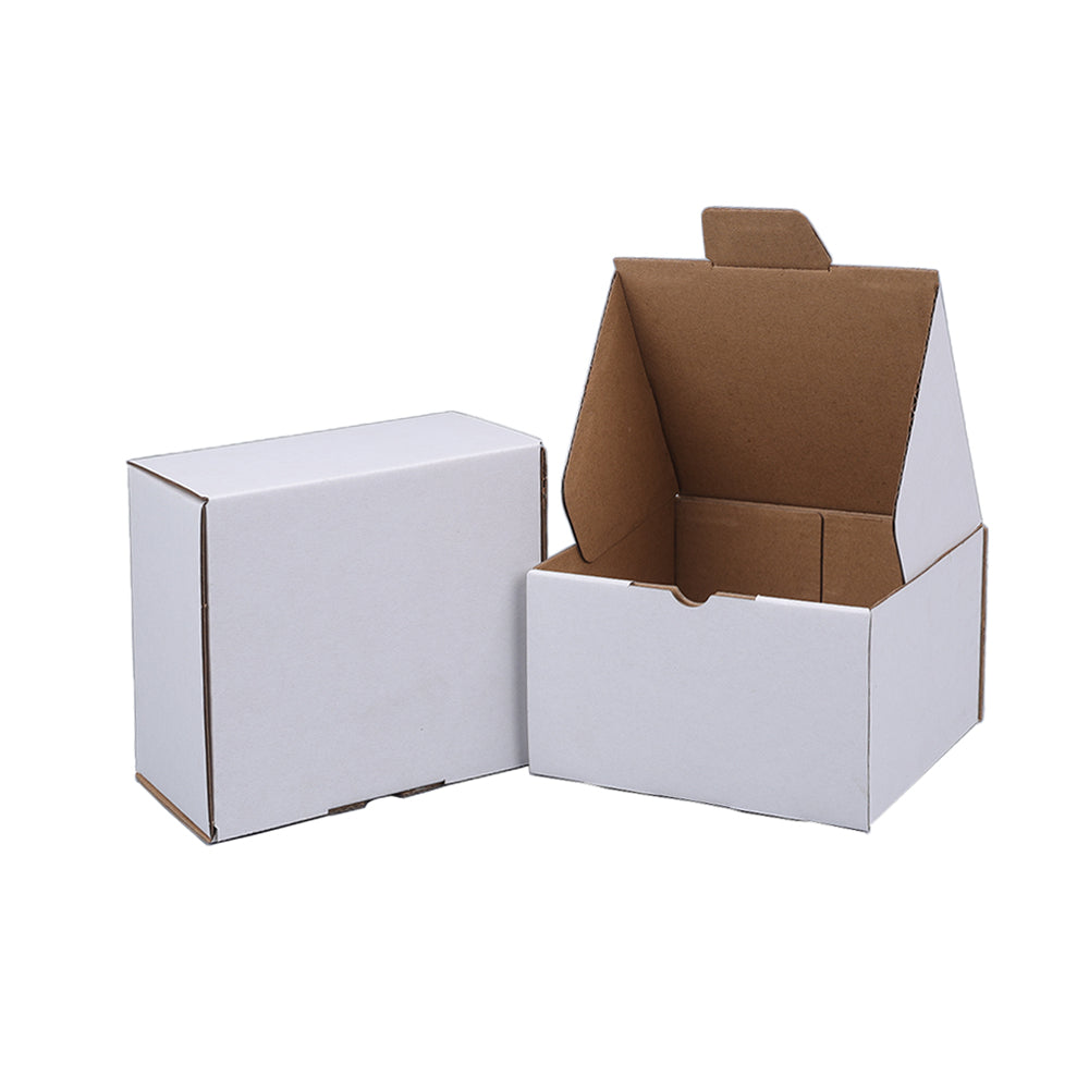 Mailing Box 130 x 115 x 75mm Die cut White B234