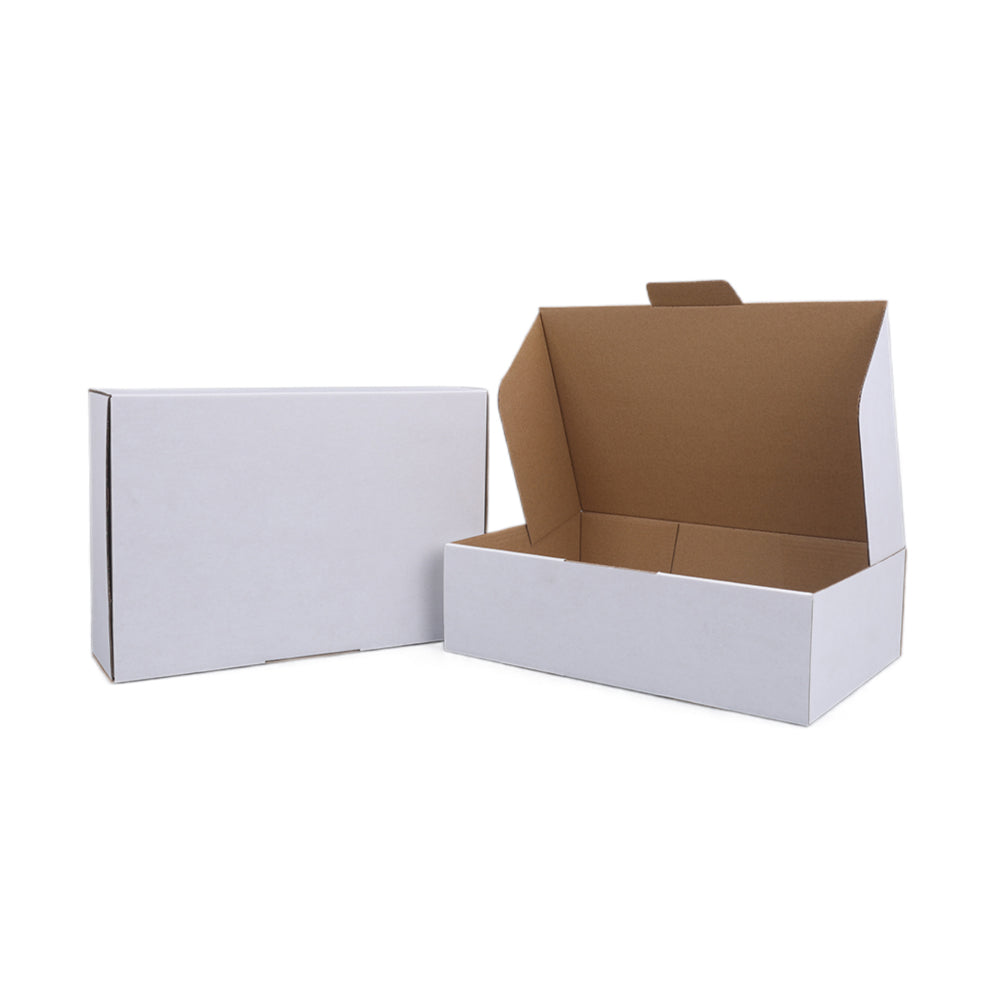 310 x 210 x 90mm A4 Die cut White Mailing Box B224