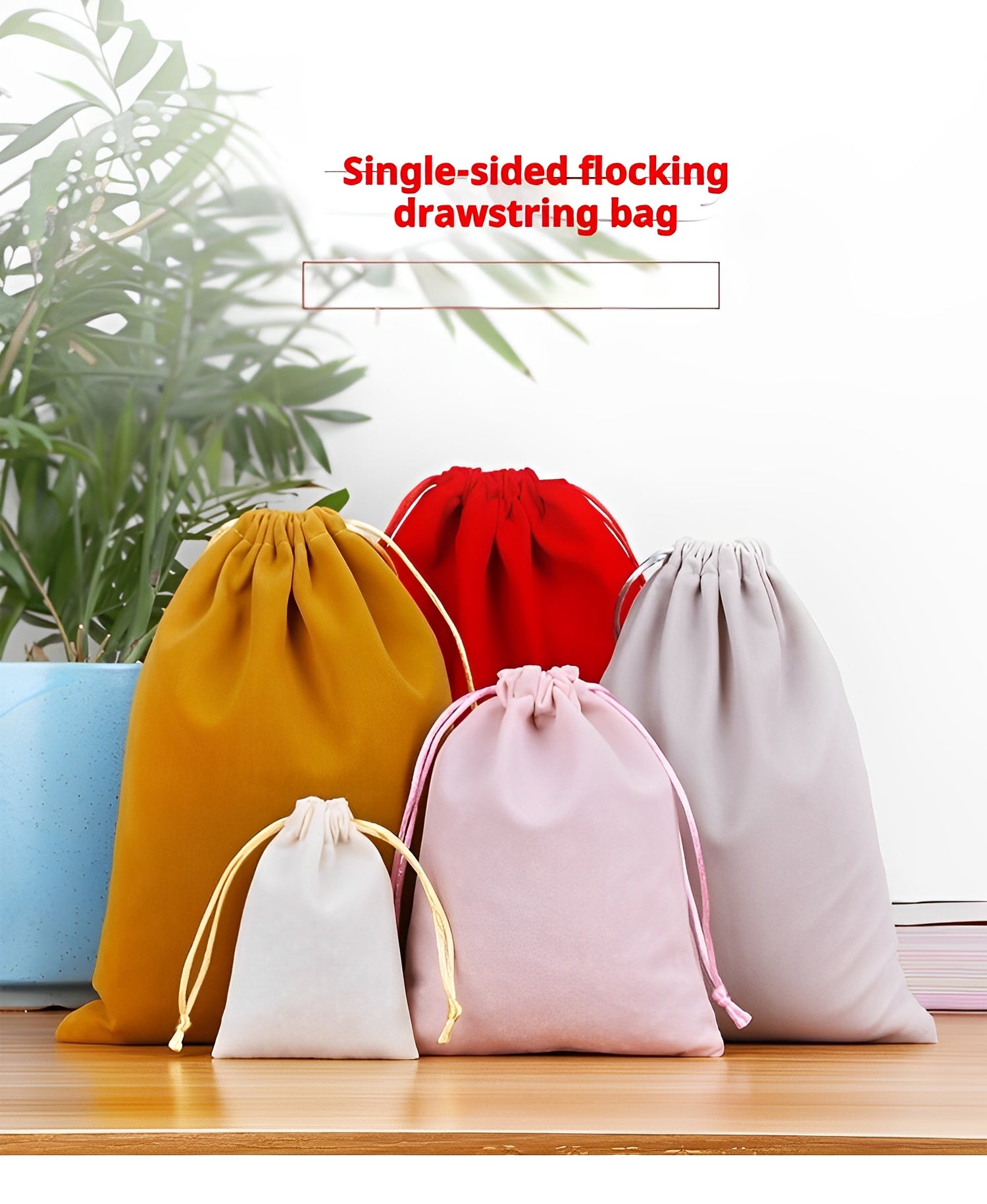 Velvet Bag 100 x 120mm Wine Red M300 x 200pcs