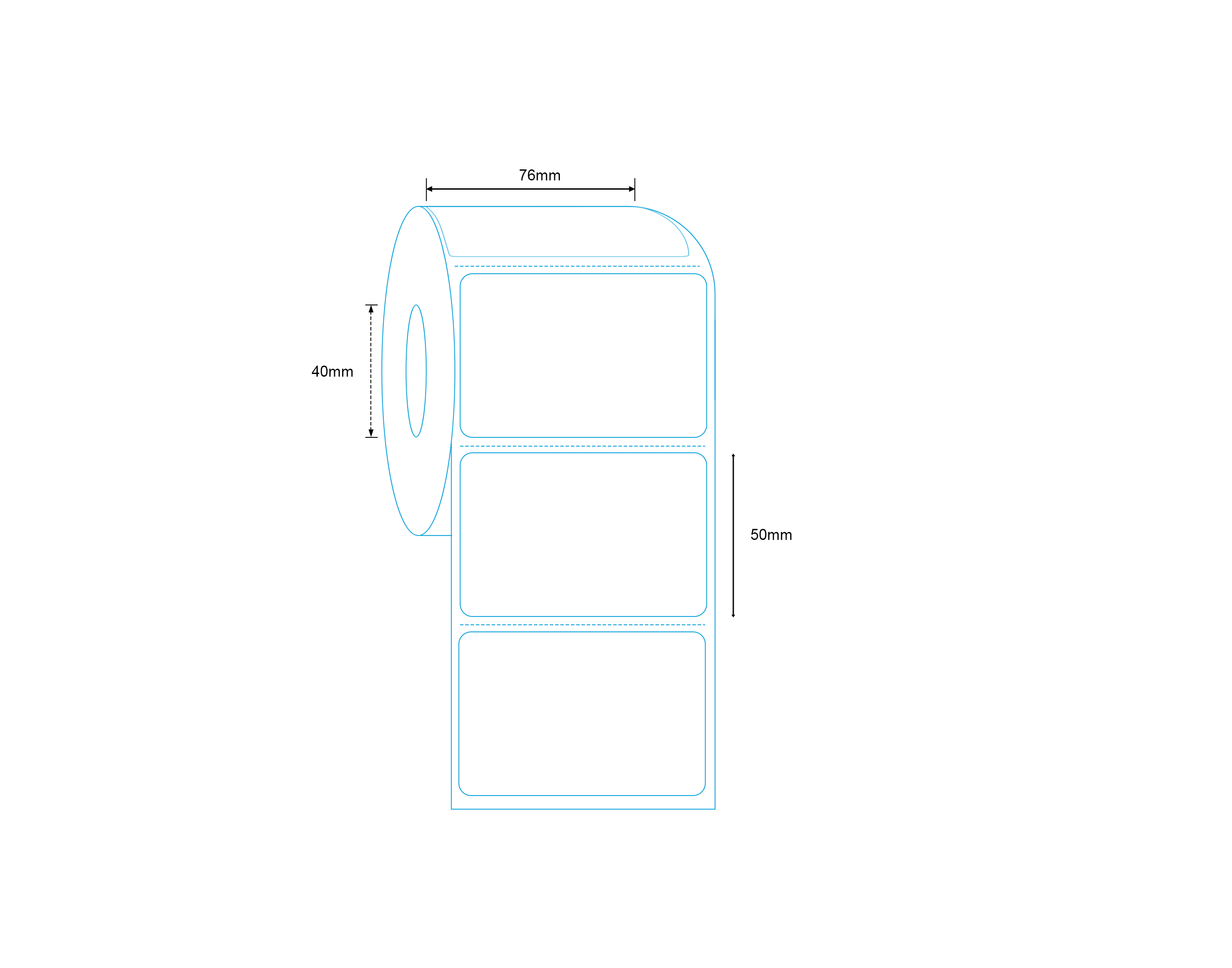 Fragile Labels 76 x 50mm Red Warning Sticker Handle With Care