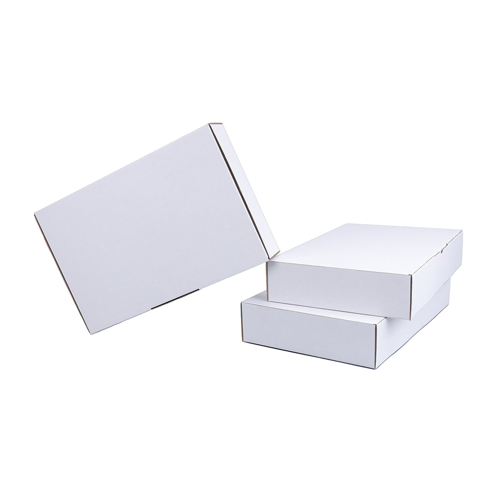 360 x 230 x 65mm A4 Die cut White Mailing Box B89