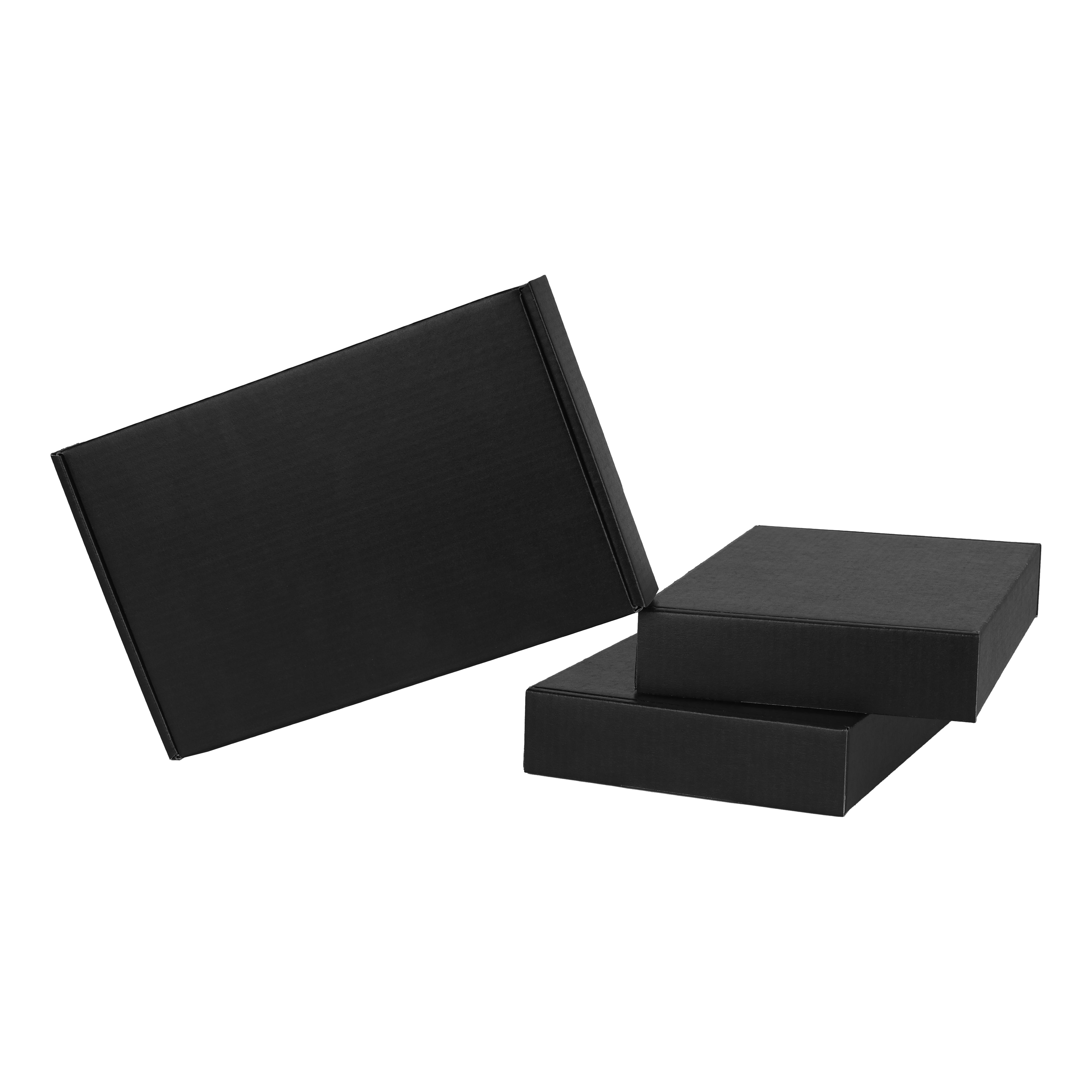 220 x 145 x 35mm Premium Tuck Full Black Mailing Box B192