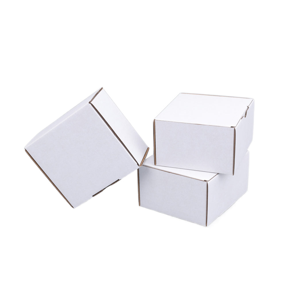Die cut Mailing Box 100 x 90 x 55mm White B229