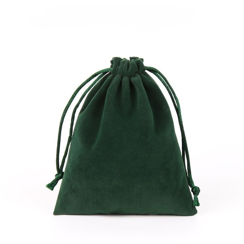 Velvet Bag 80 x 100mm Dark Green M296 x 200pcs