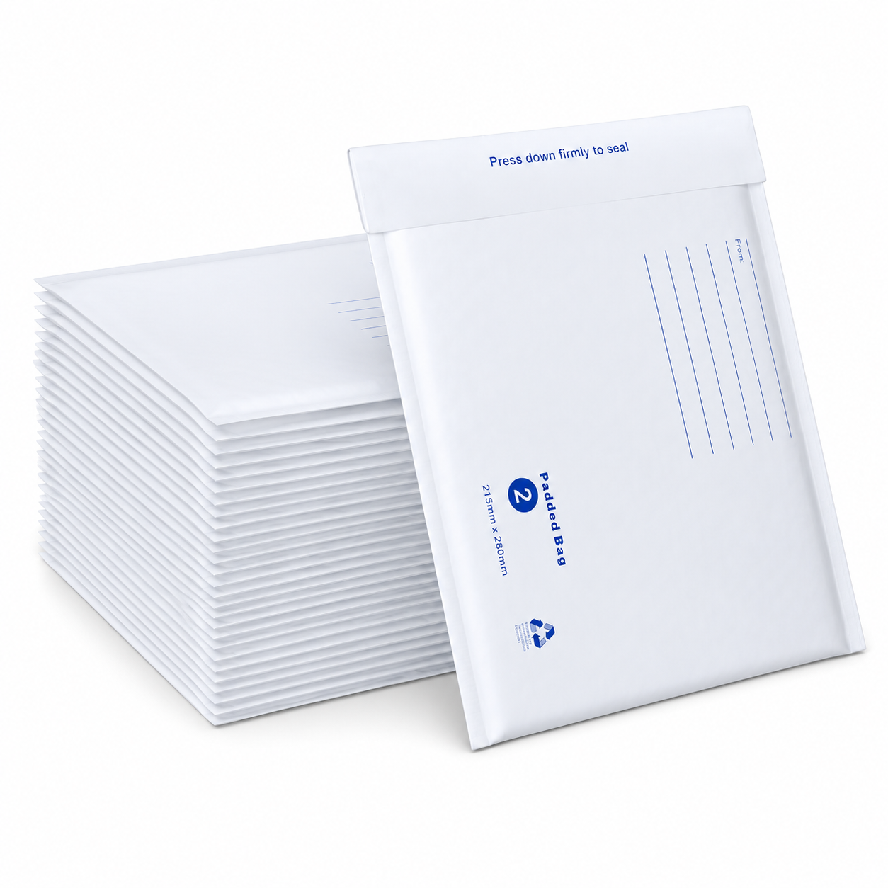25pcs Bubble Padded Envelope 02 215 x 280mm White