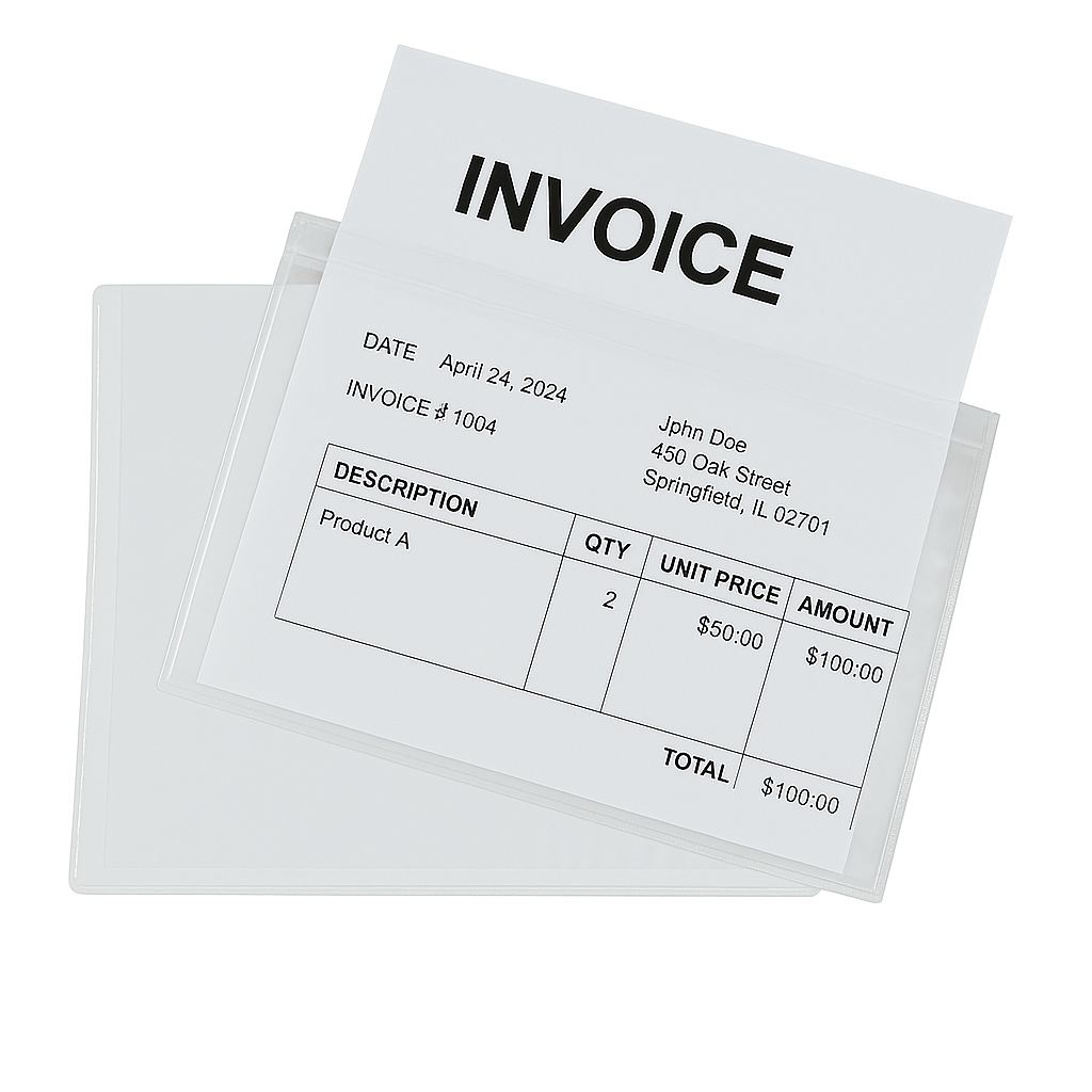 White A5 Document Enclosed Pouch 230 x 175mm Sticky Envelope