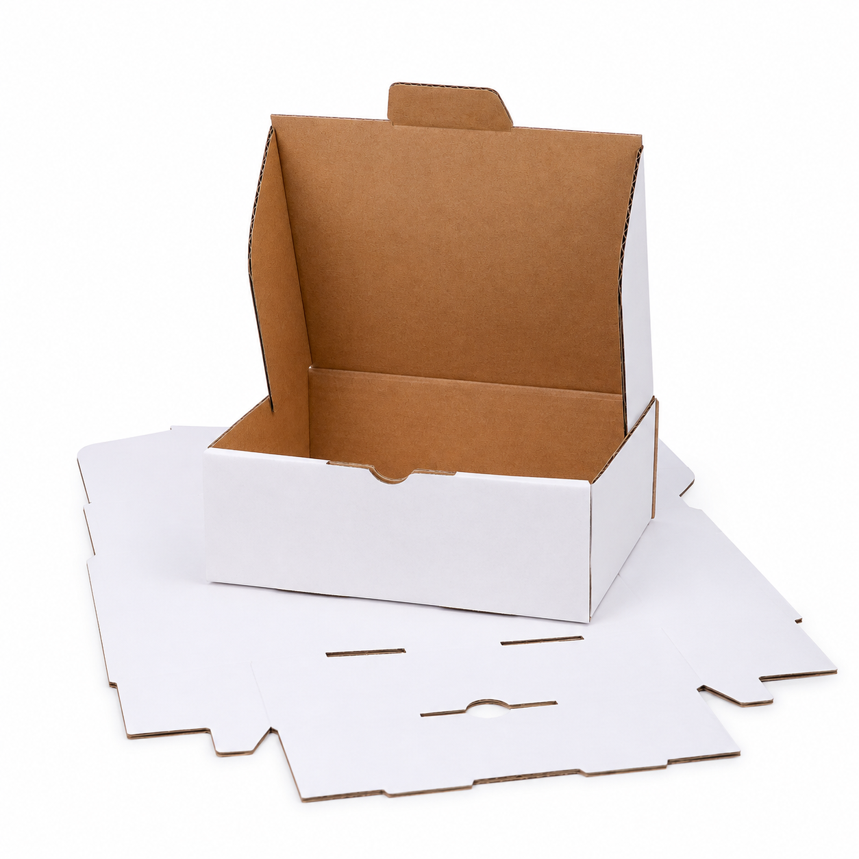 Mailing Box 225 x 200 x 77mm Diecut White B542 (Cubic 1KG)
