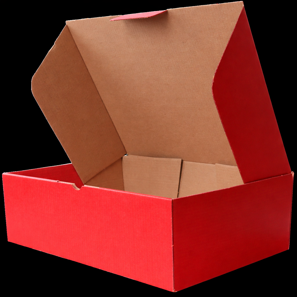 310 x 230 x 105mm A4 Die cut Red Mailing Box B61