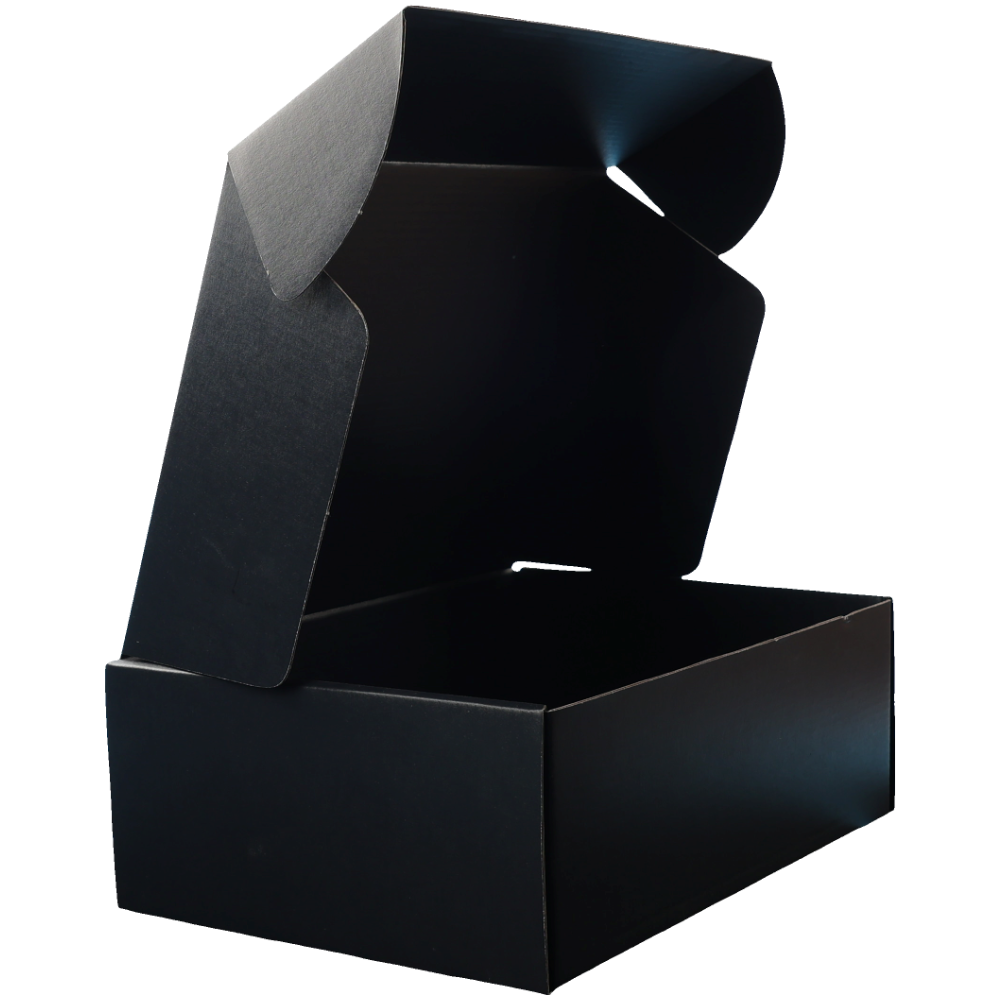 270 x 200 x 95mm Premium Tuck Full Black Mailing Box B303