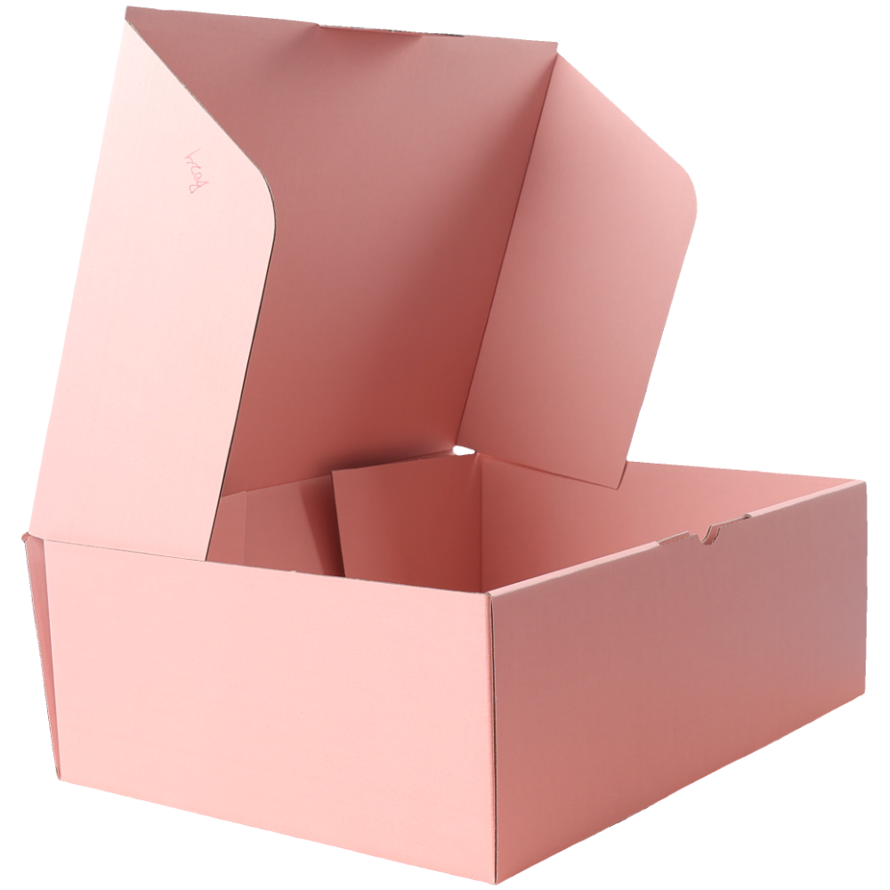 310 x 230 x 105mm A4 Die cut Full Rose Pink Mailing Box B24