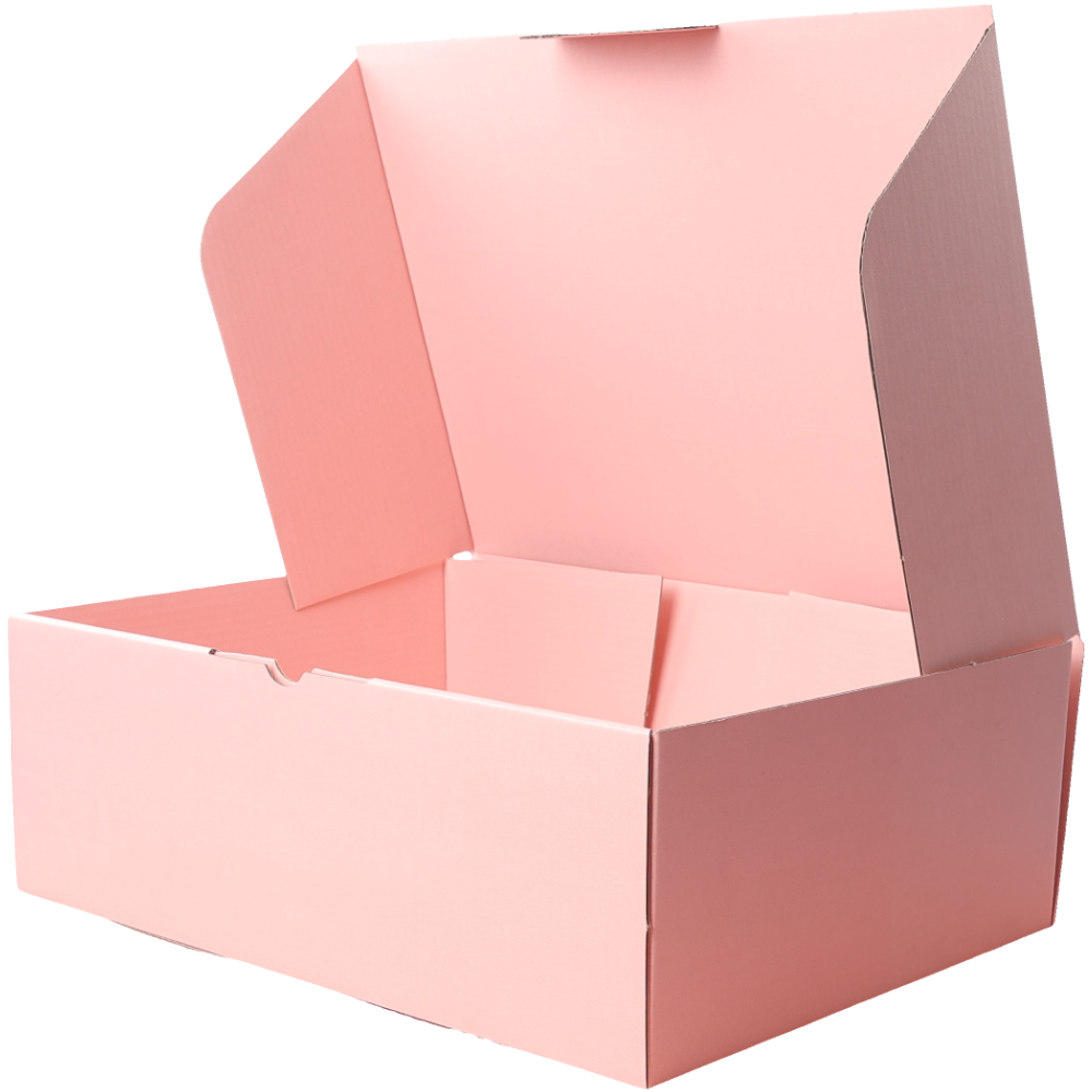 310 x 230 x 105mm A4 Die cut Full Rose Pink Mailing Box B24