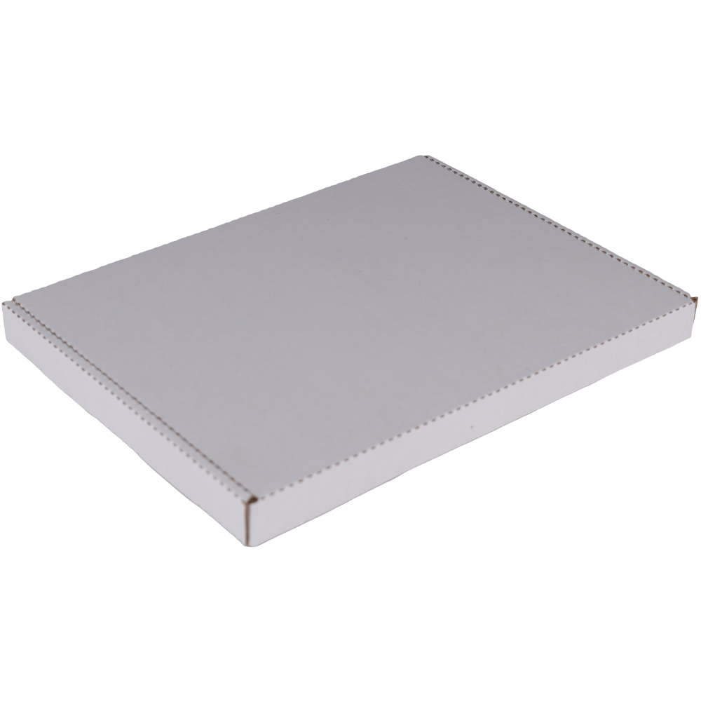 310 x 230 x 16mm A4 Tuck Front Superflat White Mailing Box B37
