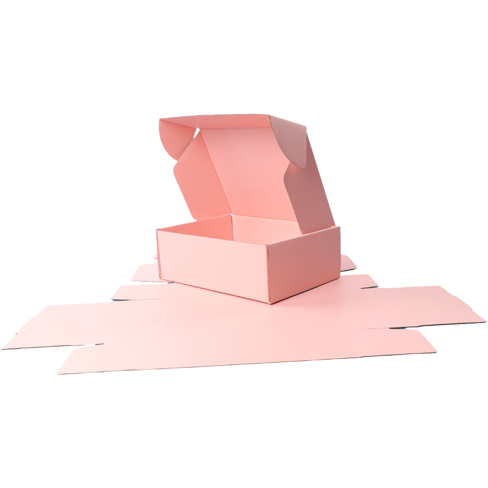 220 x 160 x 77mm A5 Premium Tuck Full Rose Pink Mailing Box B307