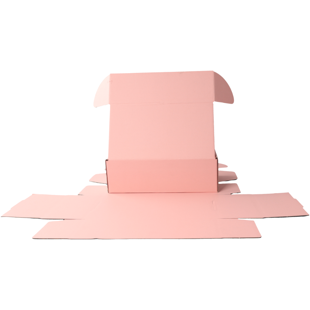 240 x 125 x 75mm Die cut Rose Pink Mailing Box B283