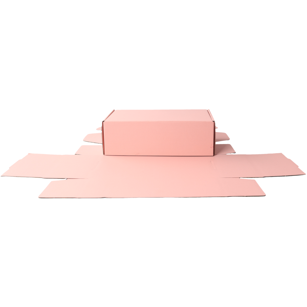 240 x 125 x 75mm Die cut Rose Pink Mailing Box B283