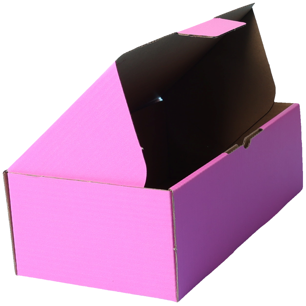 240 x 125 x 75mm Die cut Hot Pink Mailing Box B73