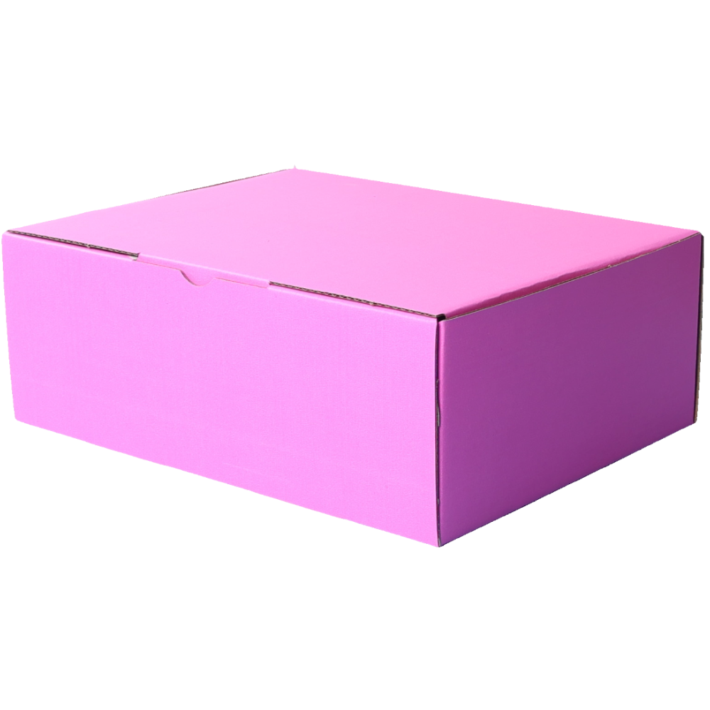 250 x 190 x 90mm Die cut Hot Pink Postal Box B167