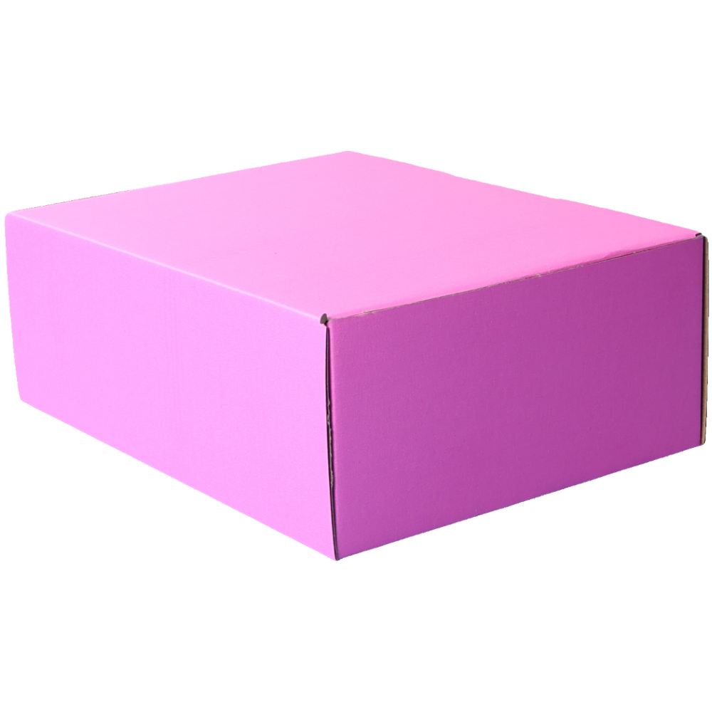 250 x 190 x 90mm Die cut Hot Pink Postal Box B167
