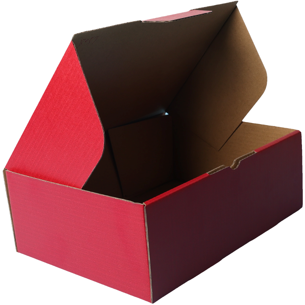 220 x 160 x 77mm A5 Die cut Red Postal Box B57