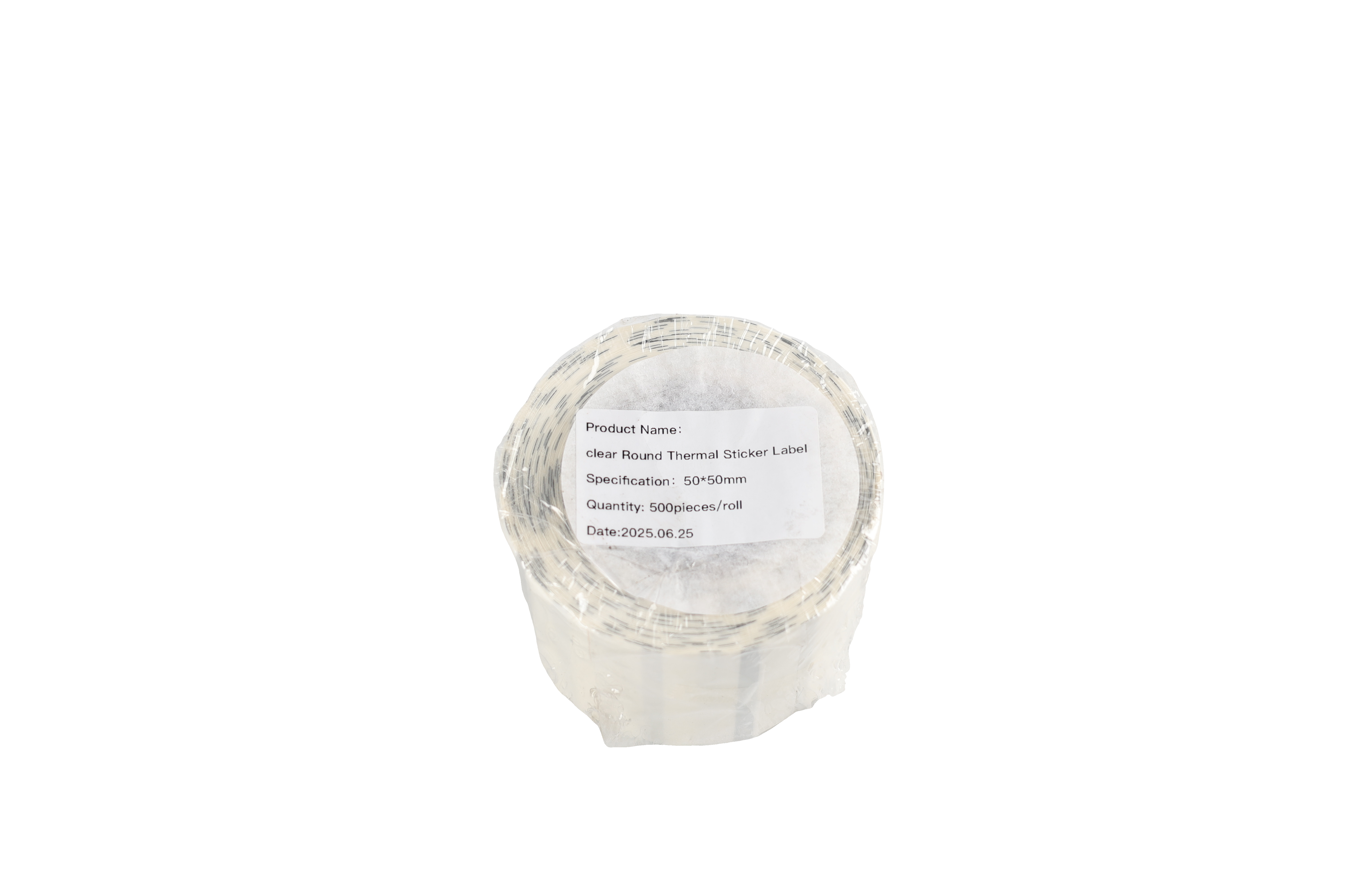 500pcs Clear Round Thermal Sticker Label 50x50mm A253