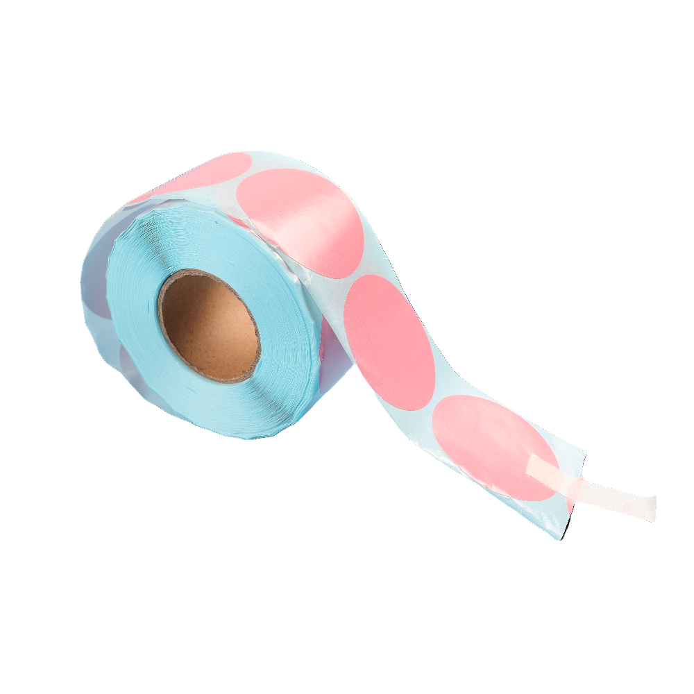 Direct Thermal Label 50 x 50mm 750 Pink Labels per Roll A258 x 16 Rolls