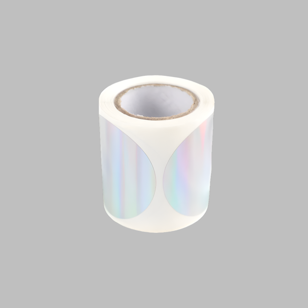 150pcs Laser Finish Round Ribbon Label 50x50mm A243