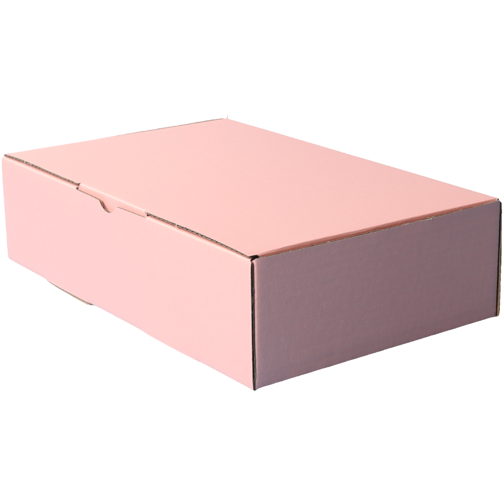 240 x 150 x 60mm Die cut Rose Pink Mailing Box B319