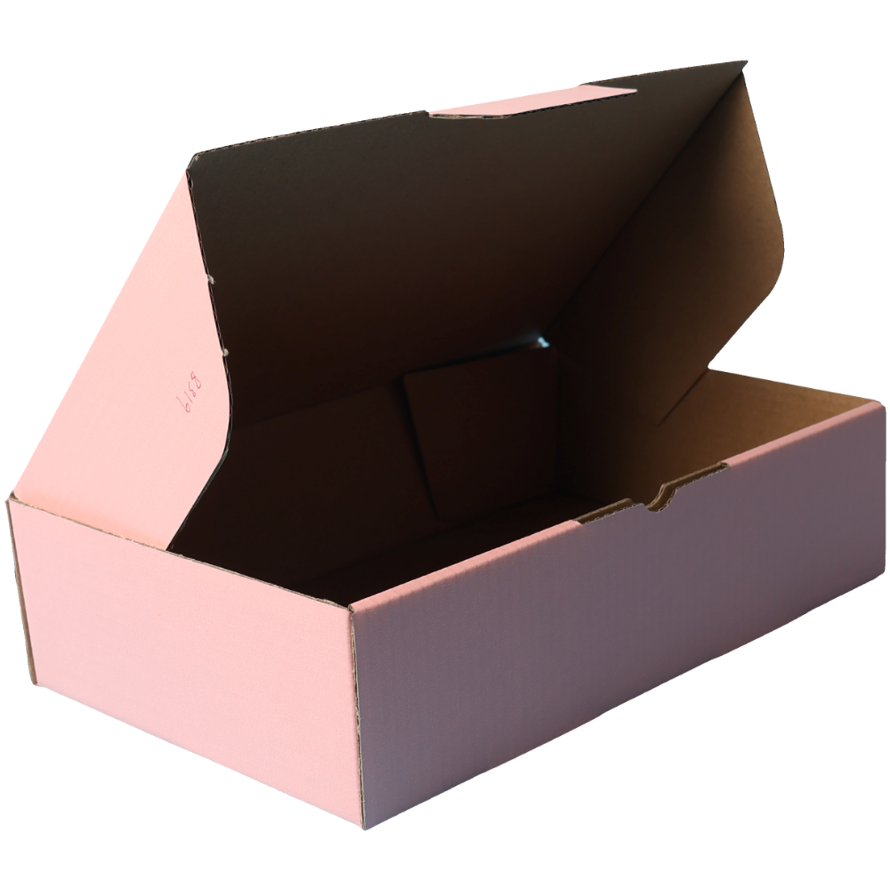 240 x 150 x 60mm Die cut Rose Pink Mailing Box B319