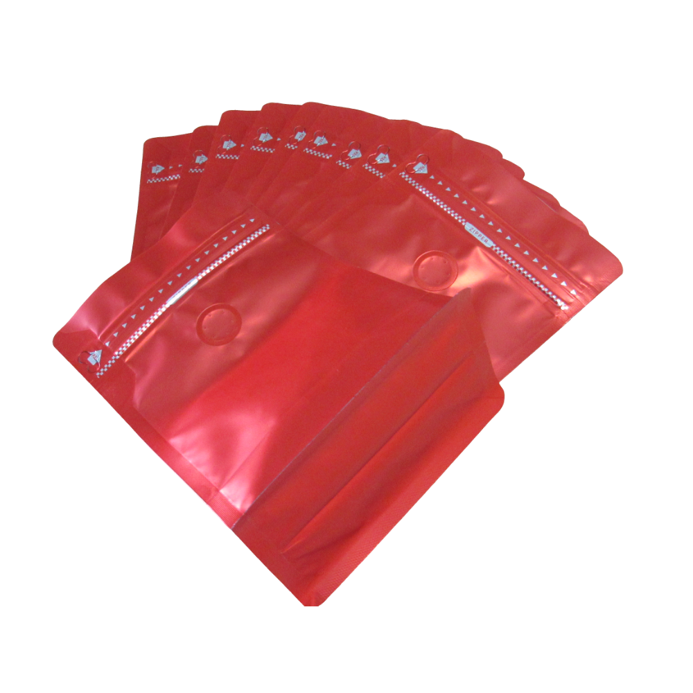 100pcs Coffee Bags with Valve 130x200mm Red M353