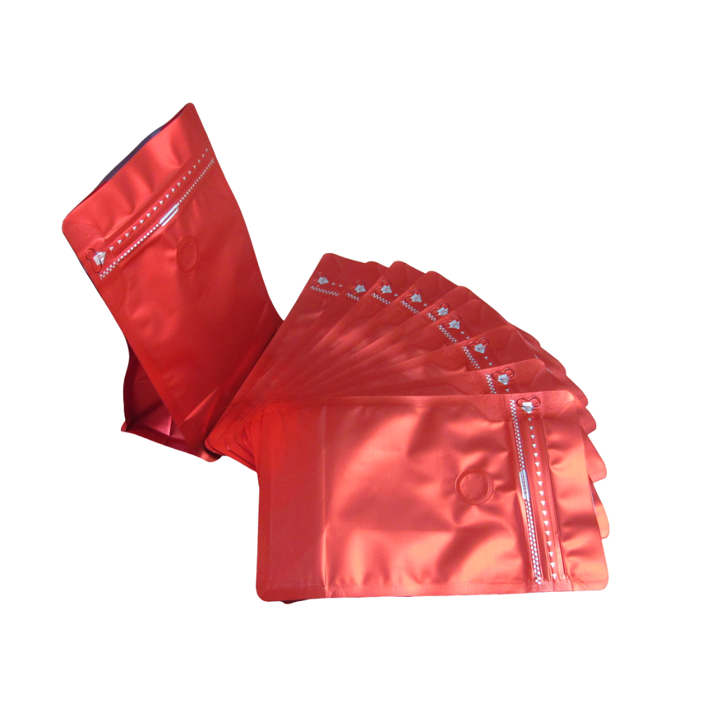 100pcs Coffee Bags with Valve 130x200mm Red M353