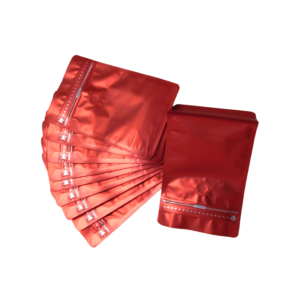 100pcs Coffee Bags with Valve 130x200mm Red M353