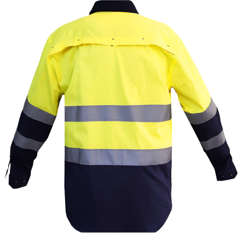 Hi Vis Yellow Shirts Reflective Tape, Light Weight Cotton