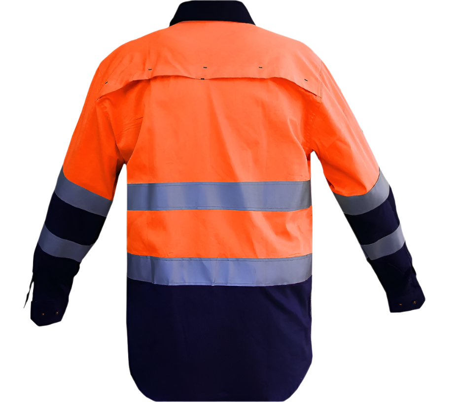 Hi Vis Orange Shirts Reflective Tape, Light Weight Cotton