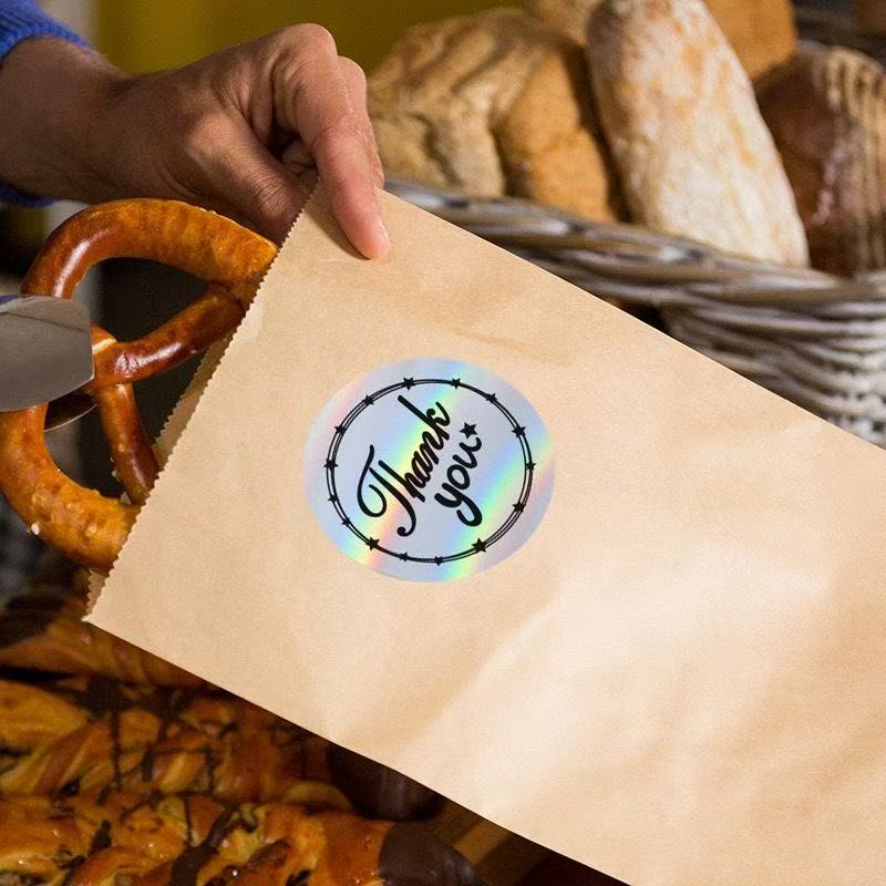 500pcs Laser Round Thermal Sticker Label 50x50mm A252