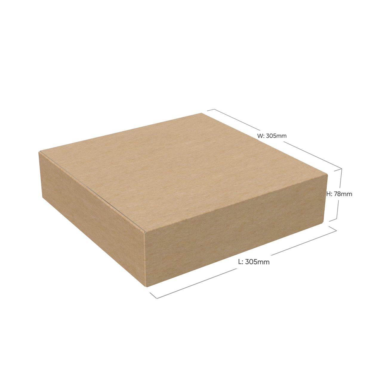 305 x 305 x 78mm Regular Brown Shipping Carton B955
